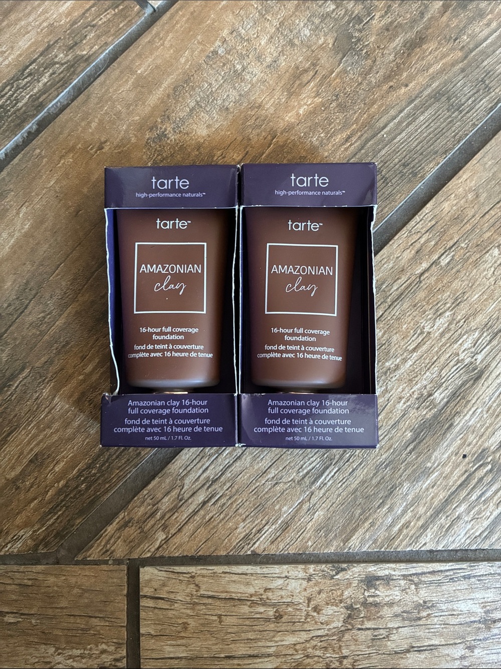 tarte Amazonian Clay 16-Hour Foundation - Brown 57H rich honey 2 Pack)
